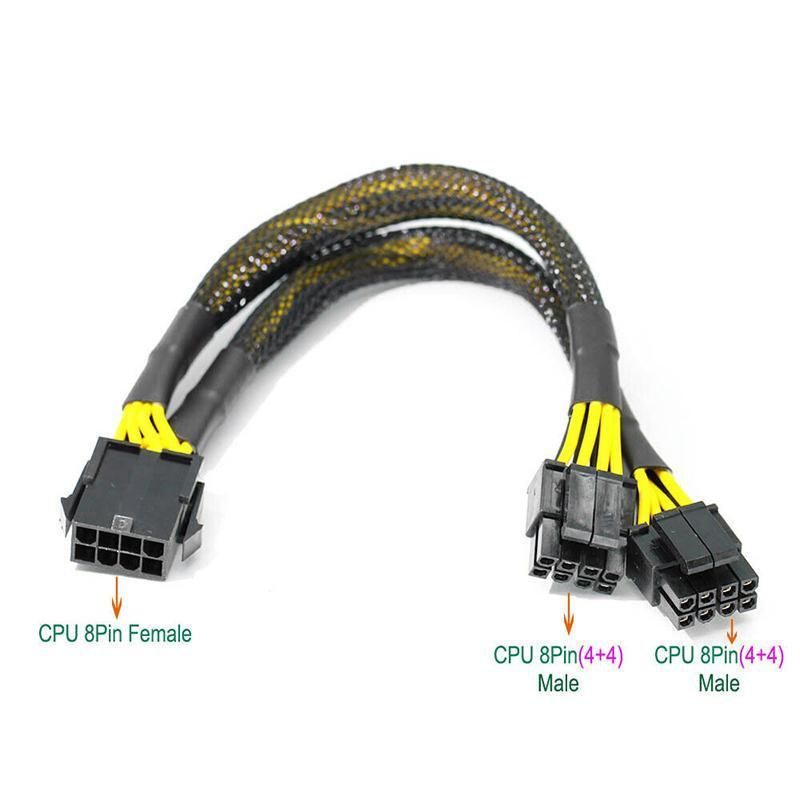 8Pin ATX 12v CPU EPS Power Extension Splitter Cable Adapter Motherboard copper view 7