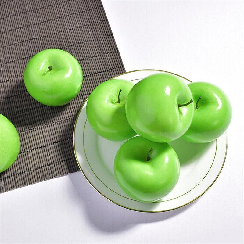 10 X Artificial Green or Red Apples for Home Party Wedding and Shop Decor - Red view 2