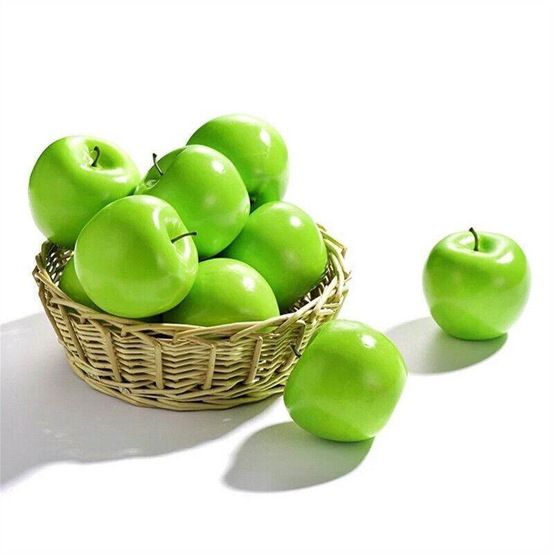 10 X Artificial Green or Red Apples for Home Party Wedding and Shop Decor - Red view 8