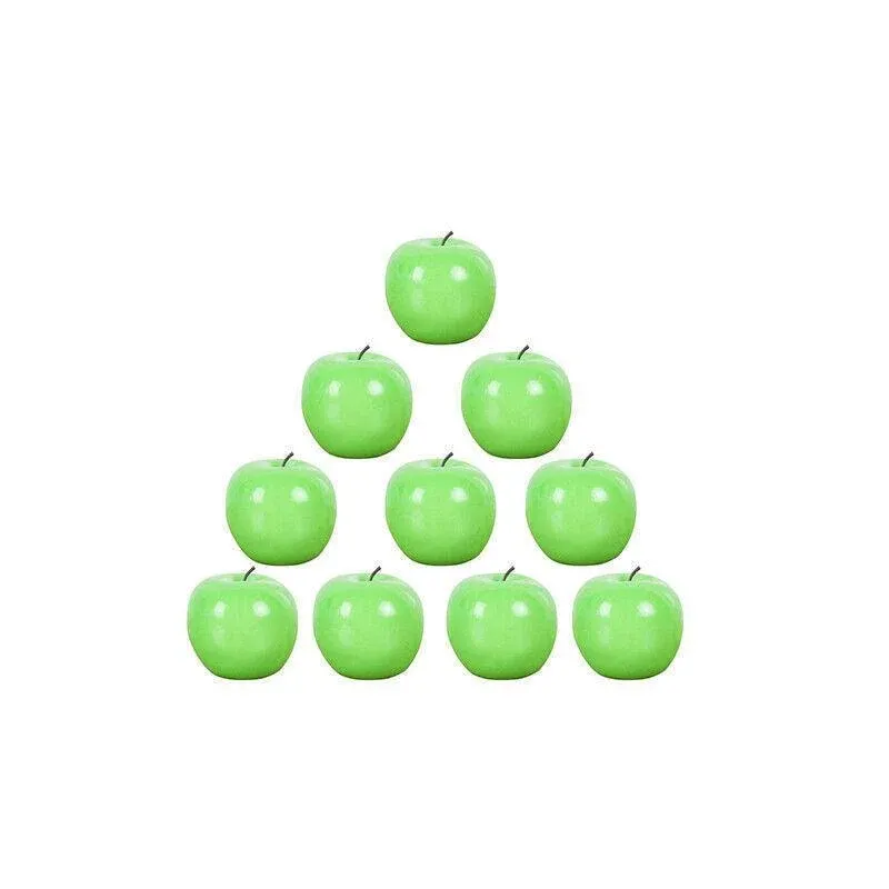 10 X Artificial Green or Red Apples for Home Party Wedding and Shop Decor - Red view 9