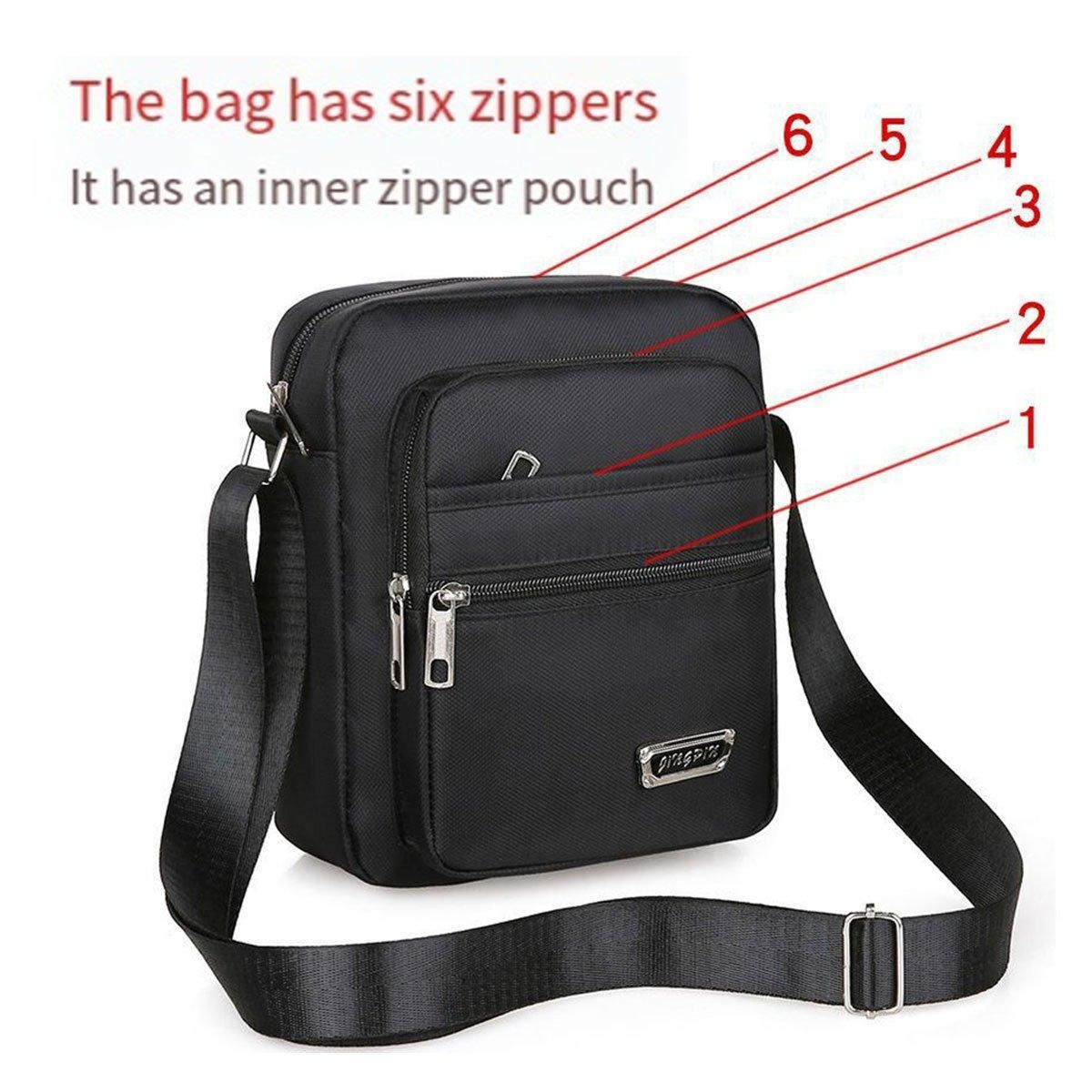 Mens Crossbody Shoulder Bag Travel Messenger Bag Casual Handbag for Boys and view 10