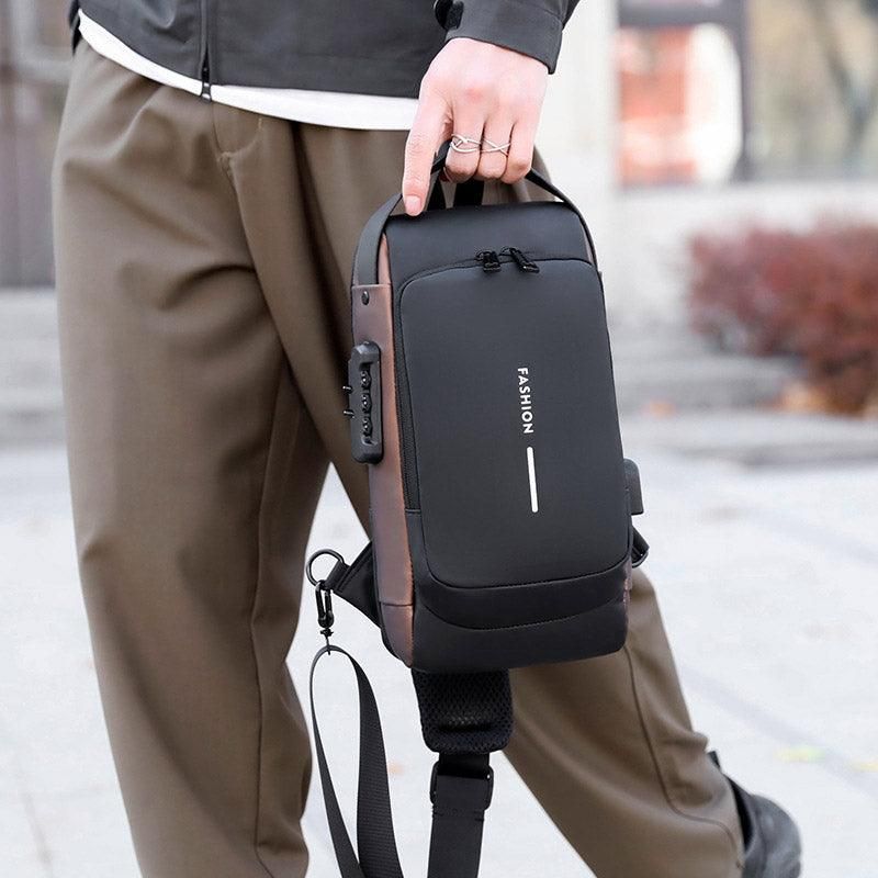 Multi-Function Password Lock Shoulder Bag Anti-Theft Crossbody Sling Bag Travel view 4