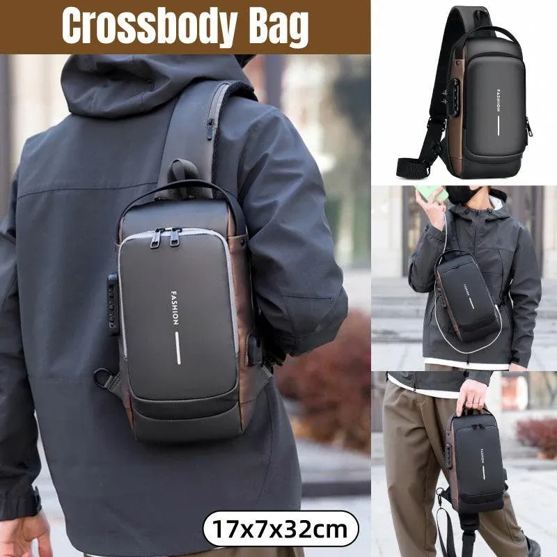 Multi-Function Password Lock Shoulder Bag Anti-Theft Crossbody Sling Bag Travel view 14