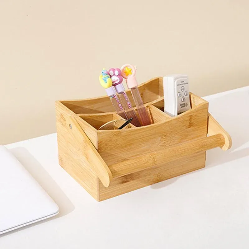 Portable Bamboo Storage Box Fruit Basket Organizer Multipurpose Storage Basket view 9