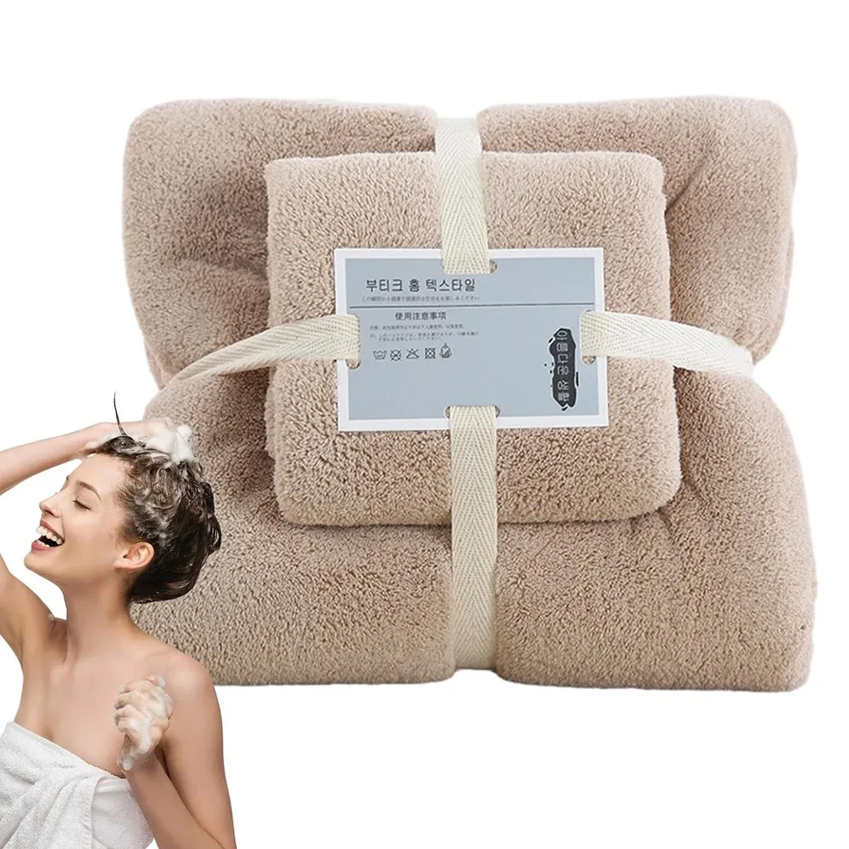 Coral Velvet Towel Set Bath Towels Soft Absorbent Quick Dry Face Hand Cloth view 14