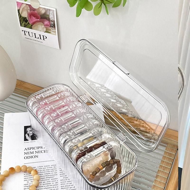 15pcs Transparent Storage Box Jewelry Organizer Bracelet Necklace Anti-Oxidation view 10