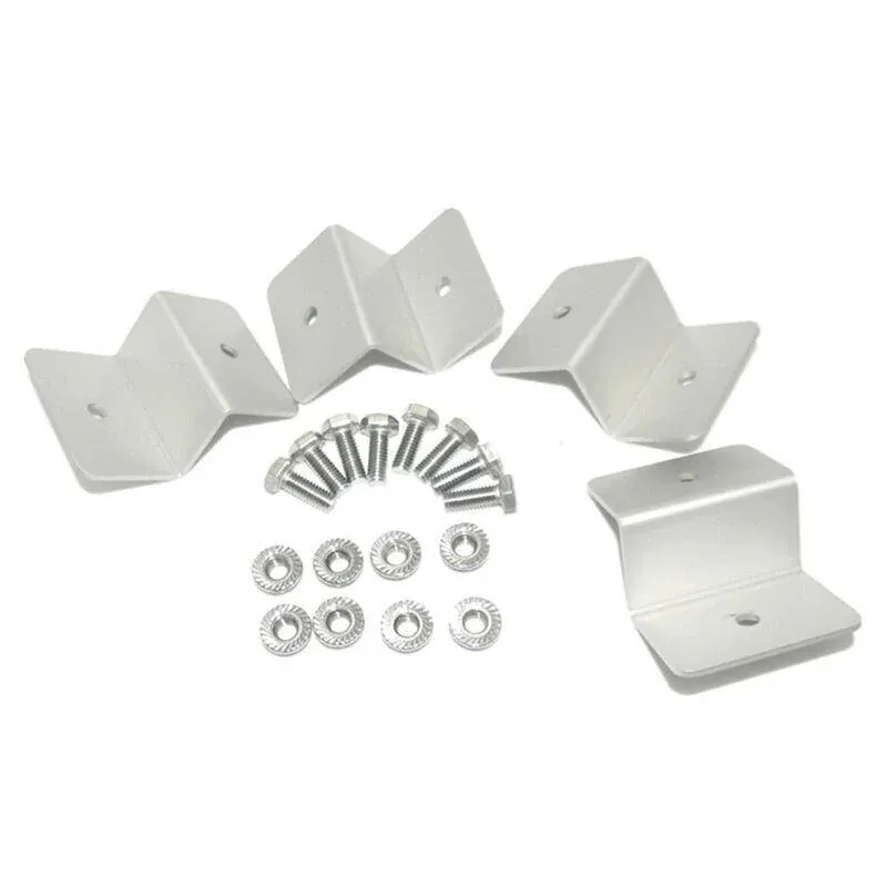 4 Pcs Solar Panel Z-Bracket Mounting Flat Roof Yacht Rv Mount Aluminum Kit Au view 2