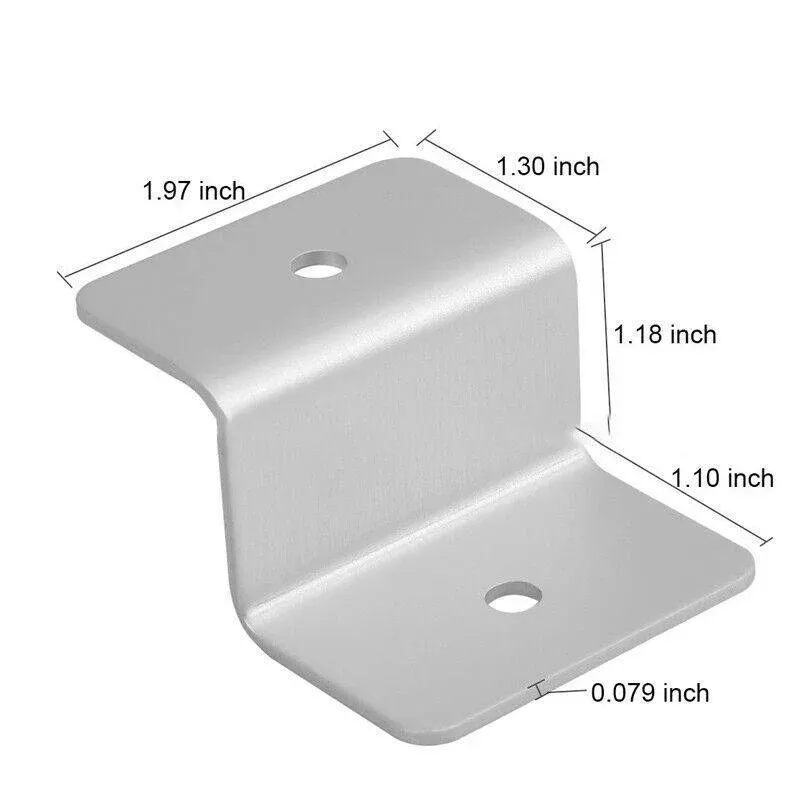 4 Pcs Solar Panel Z-Bracket Mounting Flat Roof Yacht Rv Mount Aluminum Kit Au view 7