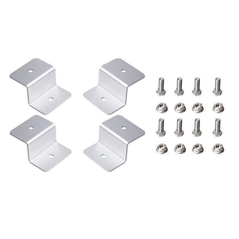 4 Pcs Solar Panel Z-Bracket Mounting Flat Roof Yacht Rv Mount Aluminum Kit Au view 8