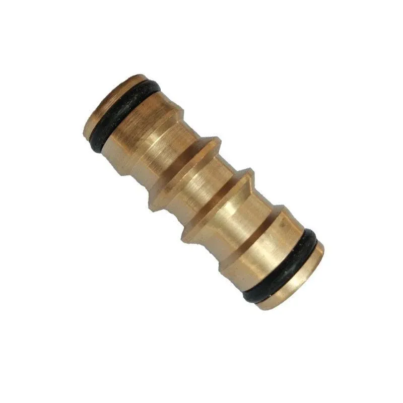Brass Garden Hose Connector Fitting Double End Quick Joiner for 12mm Pipe Repair view 2
