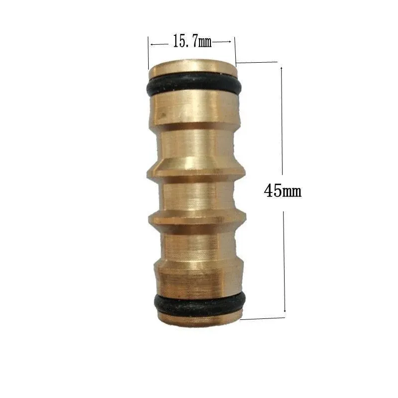 Brass Garden Hose Connector Fitting Double End Quick Joiner for 12mm Pipe Repair view 3