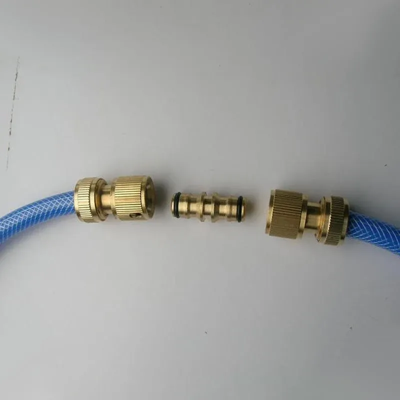 Brass Garden Hose Connector Fitting Double End Quick Joiner for 12mm Pipe Repair view 8
