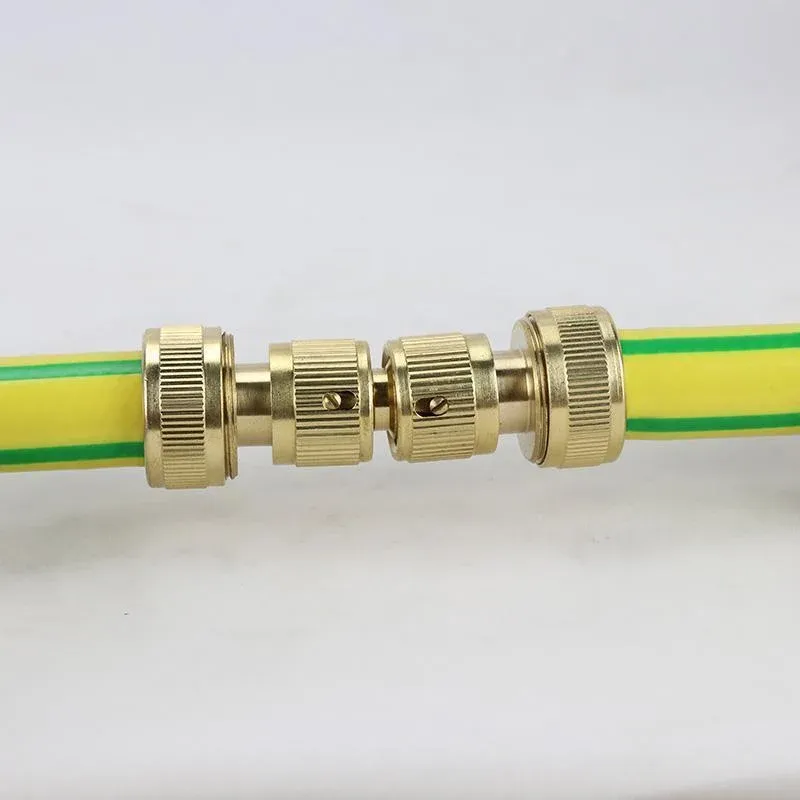 Brass Garden Hose Connector Fitting Double End Quick Joiner for 12mm Pipe Repair view 9