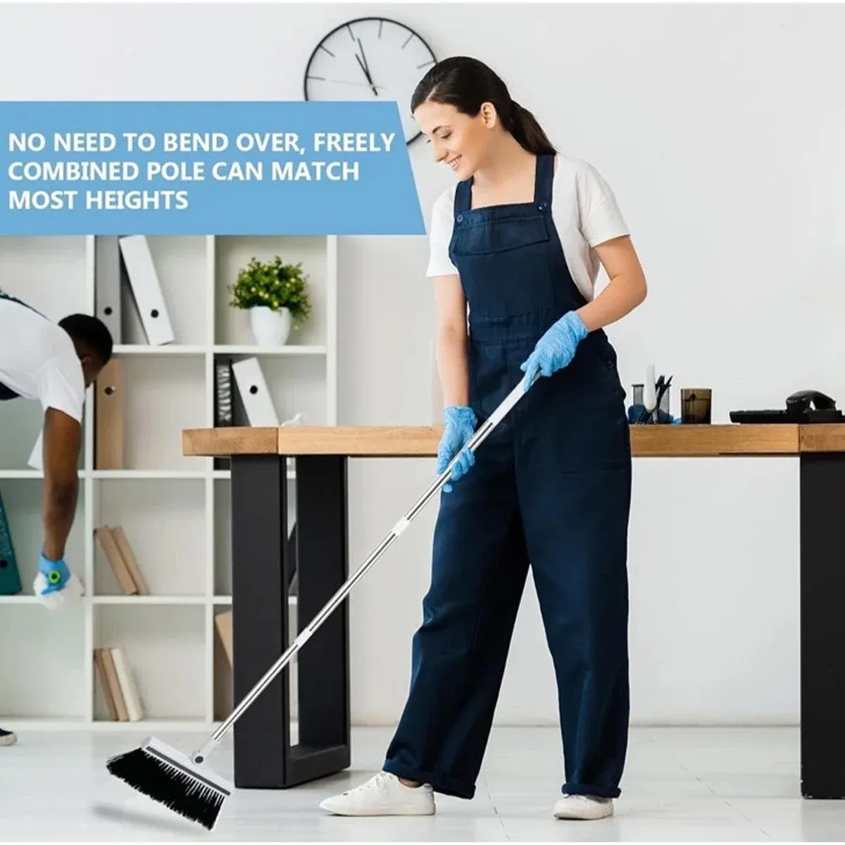 3 in1 Broom Set for Winnowing Brushing Handheld Cleaning Tool Home Kitchen view 11