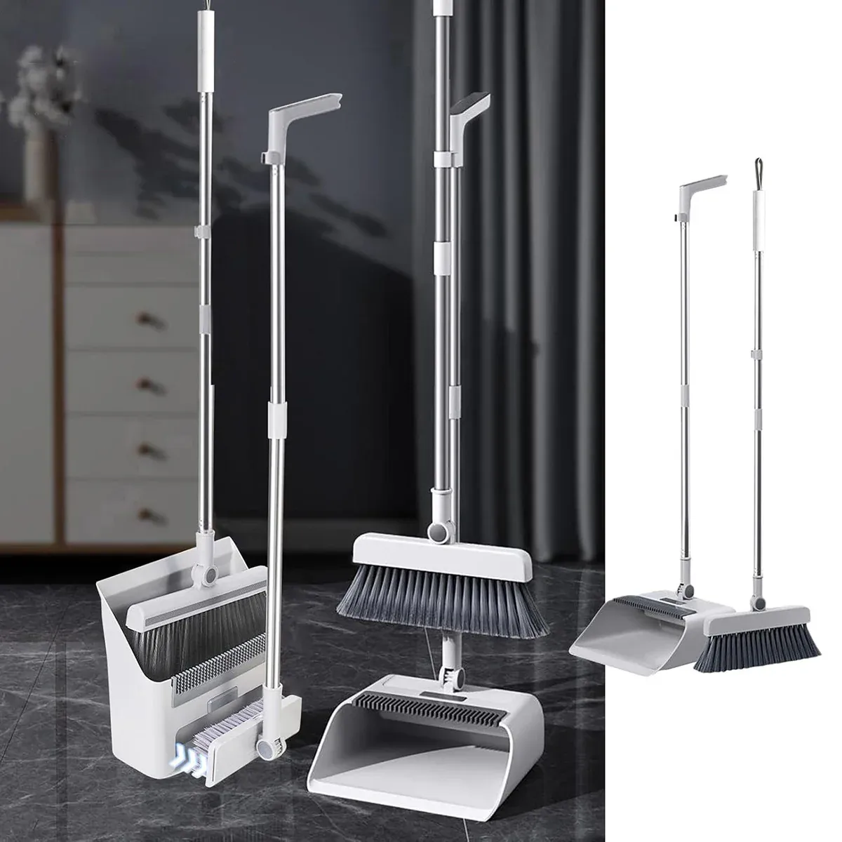 3 in1 Broom Set for Winnowing Brushing Handheld Cleaning Tool Home Kitchen view 14