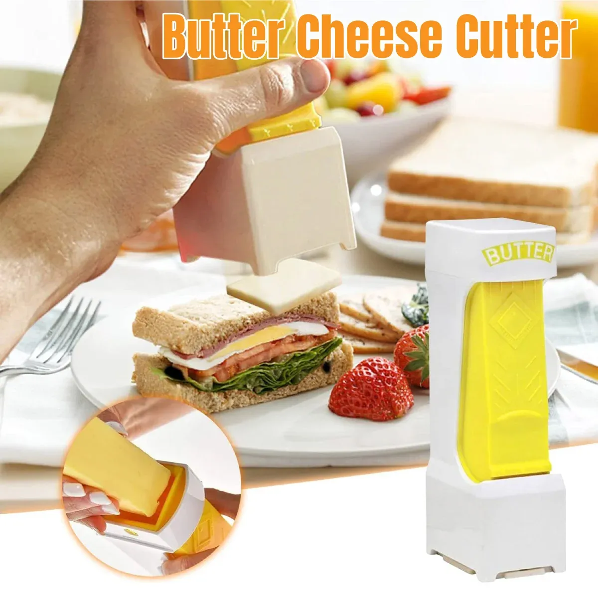 Butter Cutter Butter Slicer Cheese Slicer Cheese Divider Stainless Steel Home — image 1