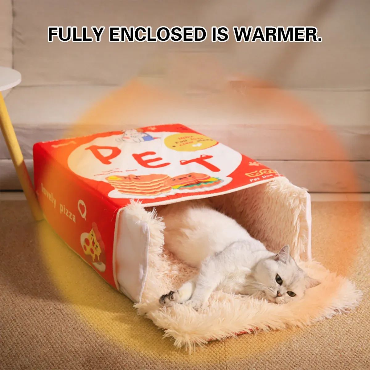 Rectangular Cookie Box Pet Bed for Cats Dogs Cat Bed Kitten Puppy Soft Pet view 7