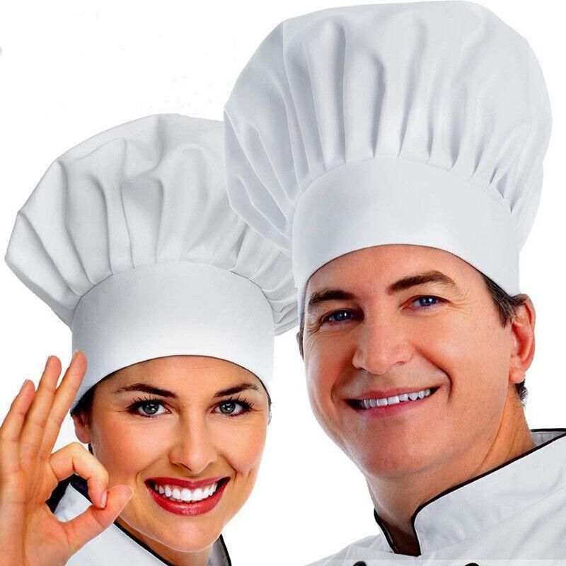 Adjustable Chef Cap with Elastic Band for Kitchen Cooking Baking Catering Use view 6