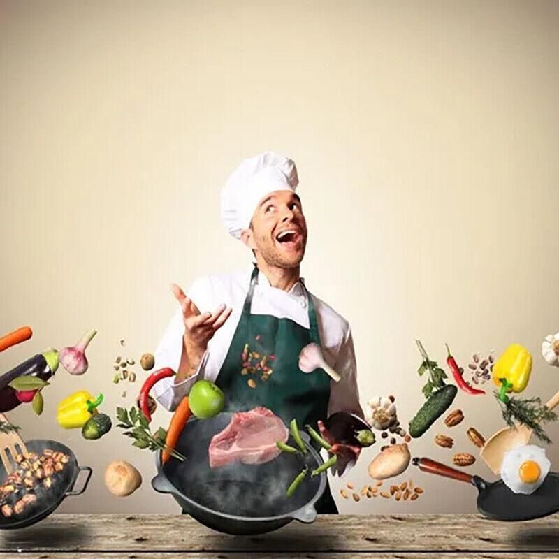 Adjustable Chef Cap with Elastic Band for Kitchen Cooking Baking Catering Use view 11