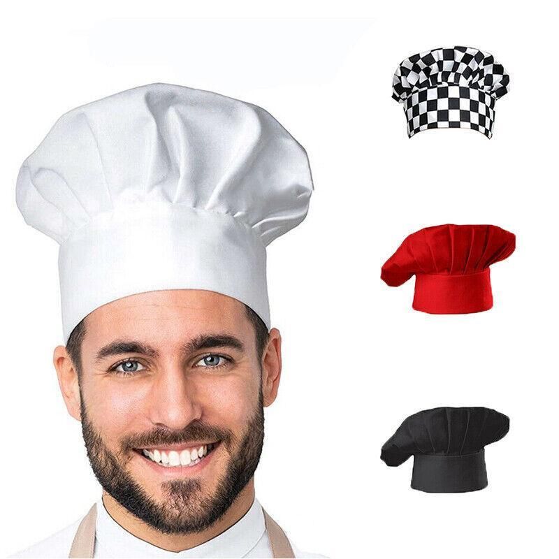 Adjustable Chef Cap with Elastic Band for Kitchen Cooking Baking Catering Use view 13
