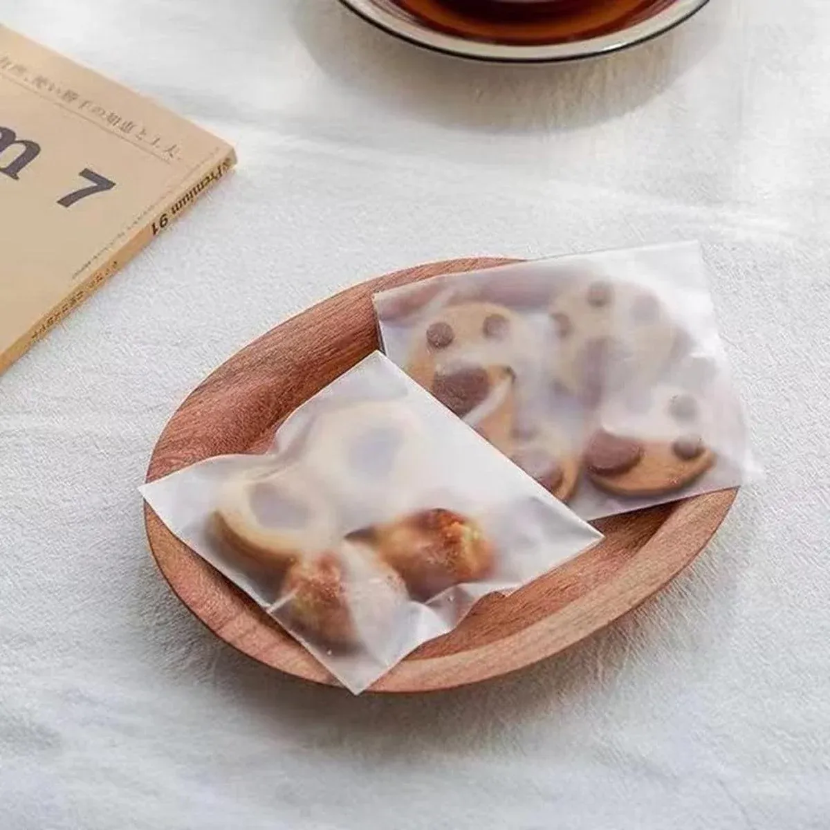 100X Translucent Plastic Candy Packaging Bags Self Adhesive Cookie Biscuit view 6