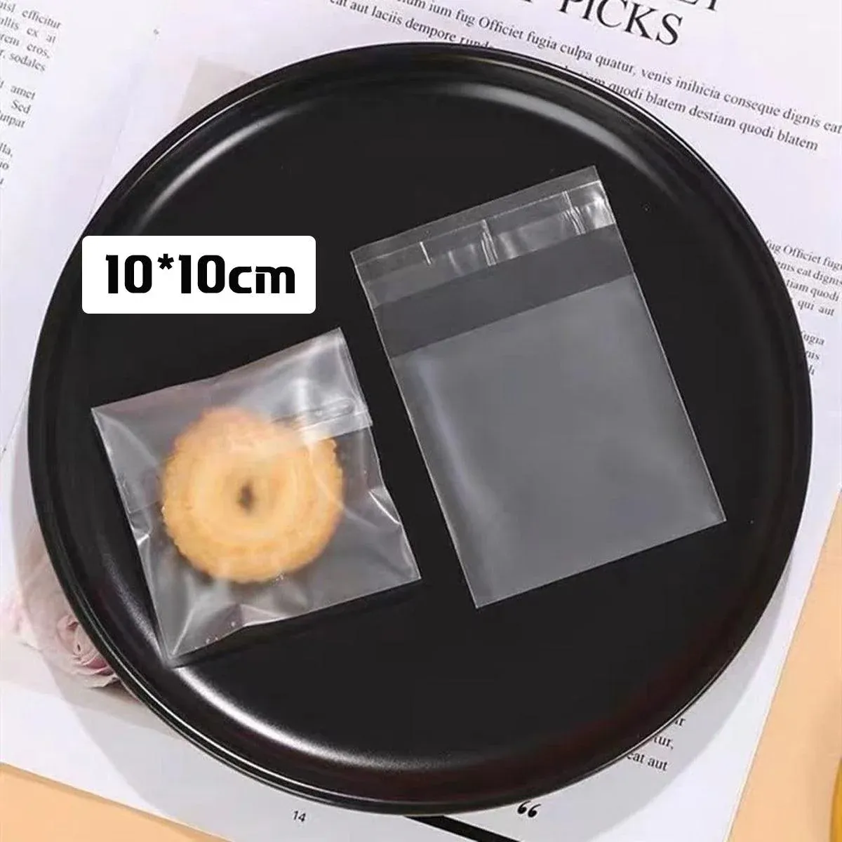 100X Translucent Plastic Candy Packaging Bags Self Adhesive Cookie Biscuit view 13