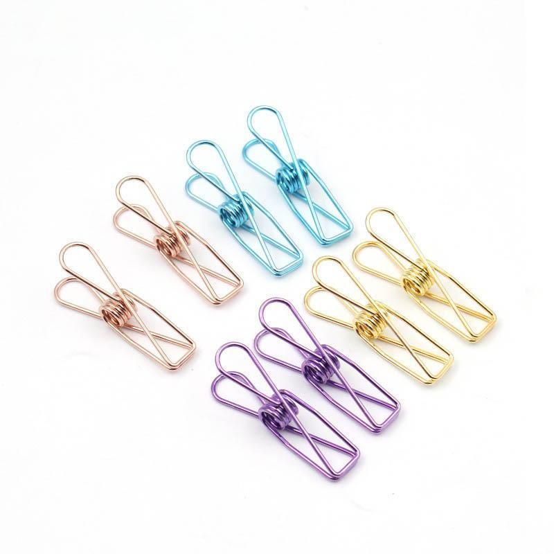 10X Spring Paperclips Metal Wire Hollow Out Clips 55mm Mini Binder Paper Clip view 3