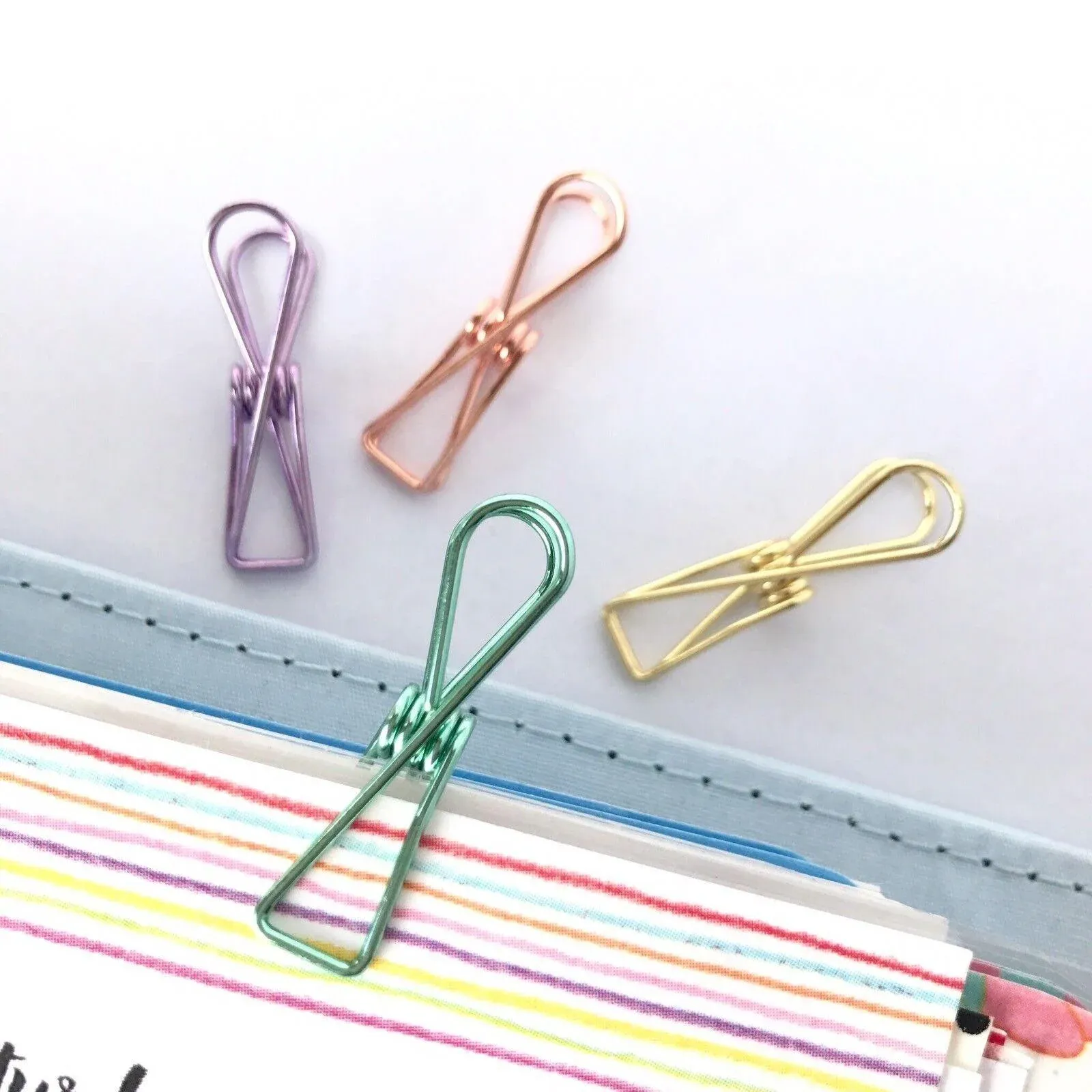 10X Spring Paperclips Metal Wire Hollow Out Clips 55mm Mini Binder Paper Clip view 6
