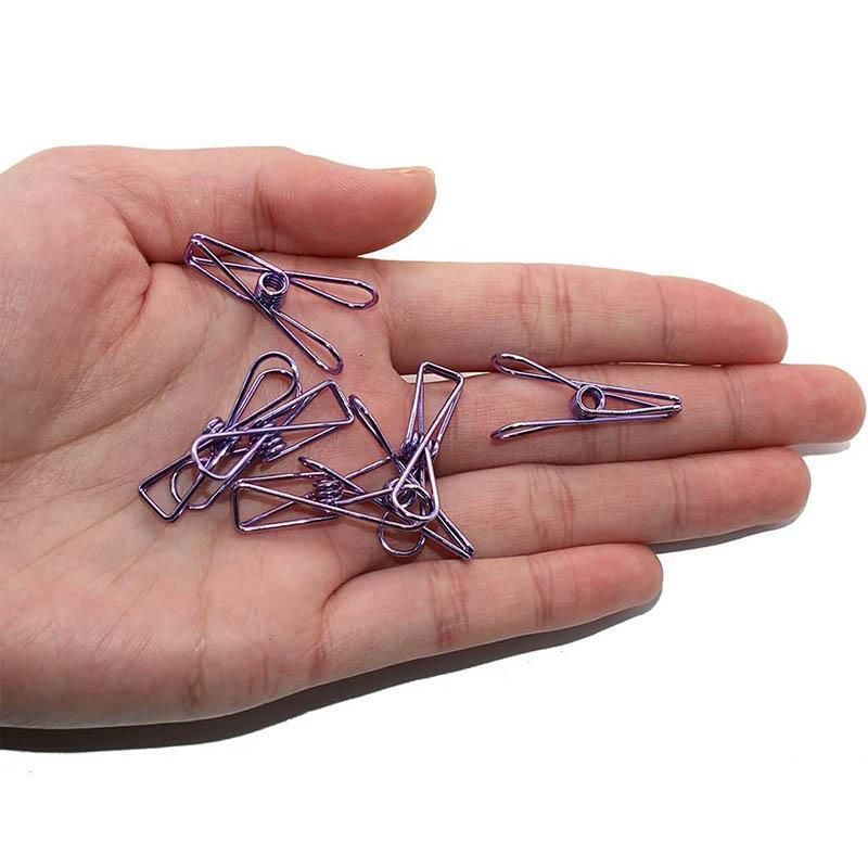 10X Spring Paperclips Metal Wire Hollow Out Clips 55mm Mini Binder Paper Clip view 11
