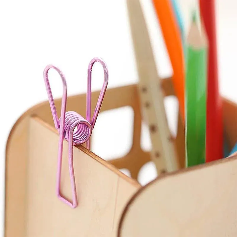 10X Spring Paperclips Metal Wire Hollow Out Clips 55mm Mini Binder Paper Clip view 13