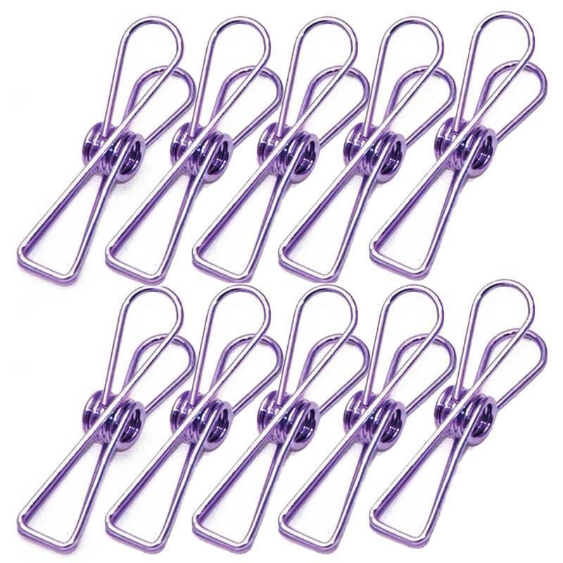 10X Spring Paperclips Metal Wire Hollow Out Clips 55mm Mini Binder Paper Clip — image 1