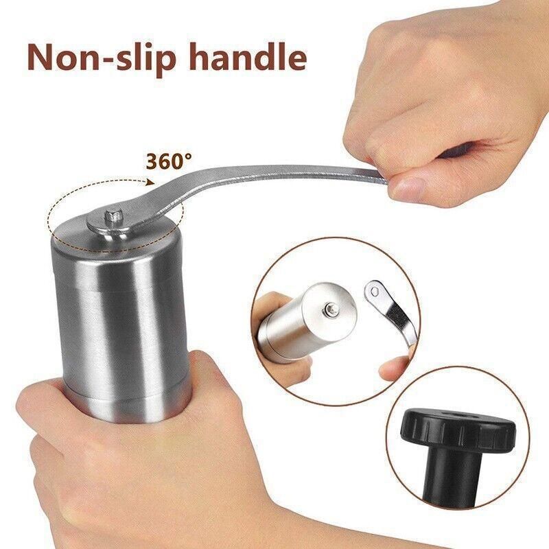 18.8cm Manual Coffee Bean Grinder Stainless Steel Hand Coffee Mill Ceramic Burr view 7