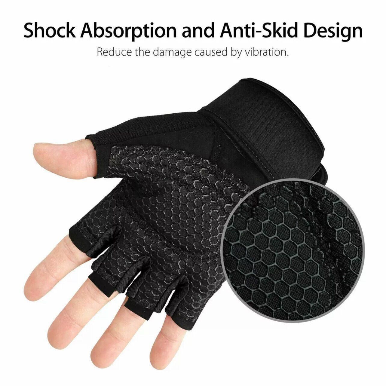 L Size Weight Lifting Gloves Gym Bodybuilding Fitness Workout Cycling Crossfit view 7