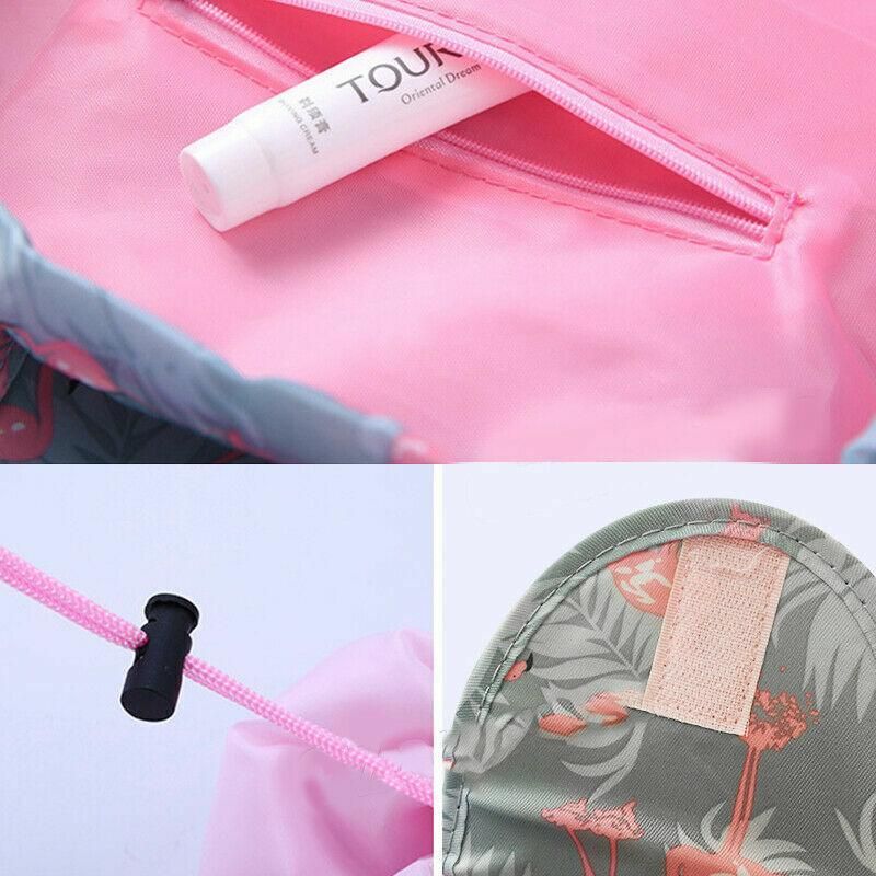 Portable Travel Makeup Bag Drawstring Cosmetic Pouch Lazy Storage Organiser view 6