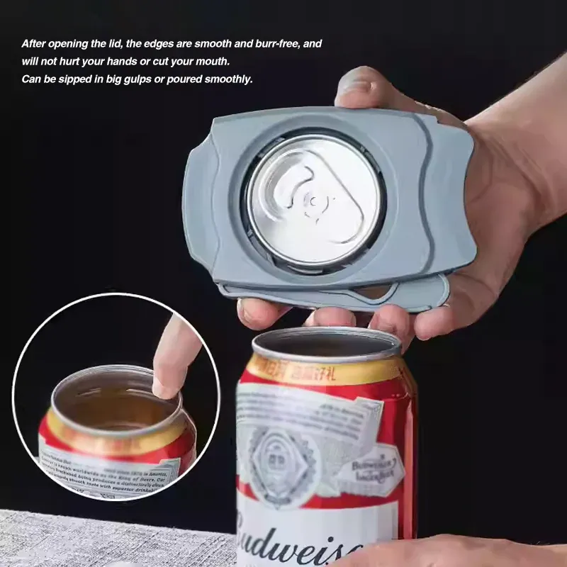 Topless Can Opener Manual Kitchen Tool for Beer Soda and Tin Bottles - Red view 12