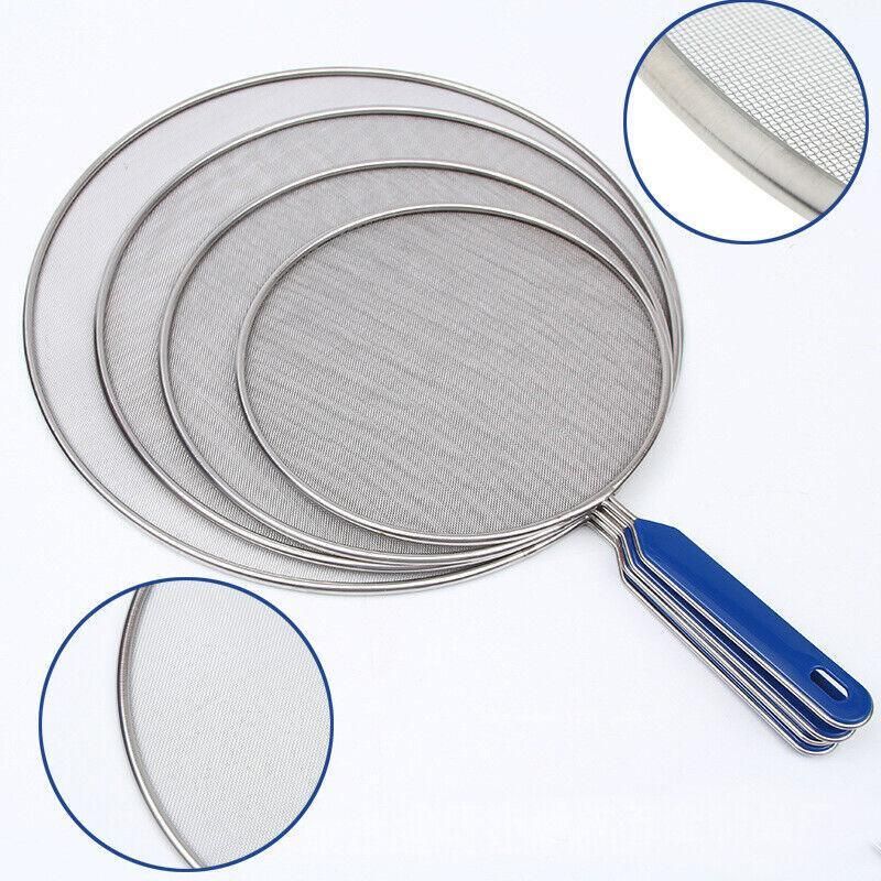 4Size Anti Splatter Guard Oil Net Splash Cover Pan Screen Kitchen Cooking view 4
