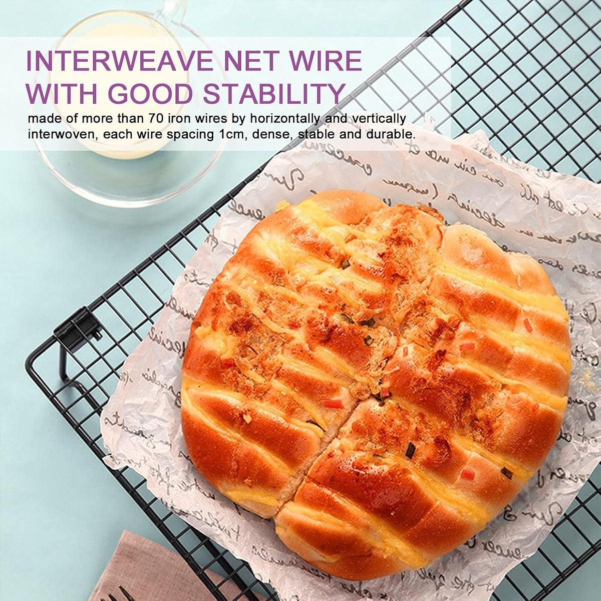Collapsible Black Mesh Cake Cooling Rack Foldable Baking Tray for Kitchen Use view 9