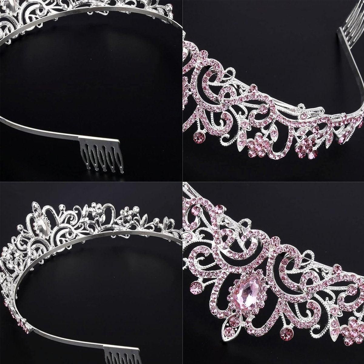 Princess Rhinestone Queen Hair Tiara Headband Hair Accessories Crystal Crown view 5