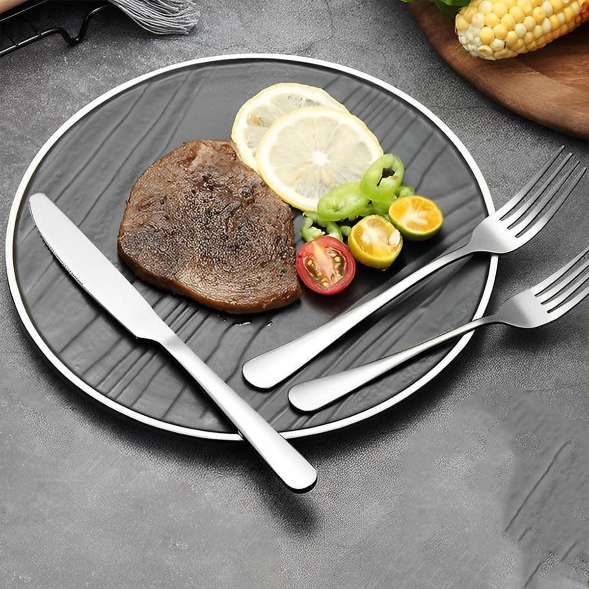 20/40pcs Stainless Steel Cutlery Set Knife Fork Spoon Western Hotel Tableware view 7