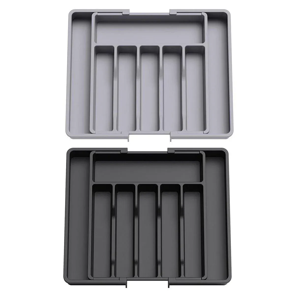 Extendable Cutlery Storage Box Household Portable Retractable Tray Organizer view 3