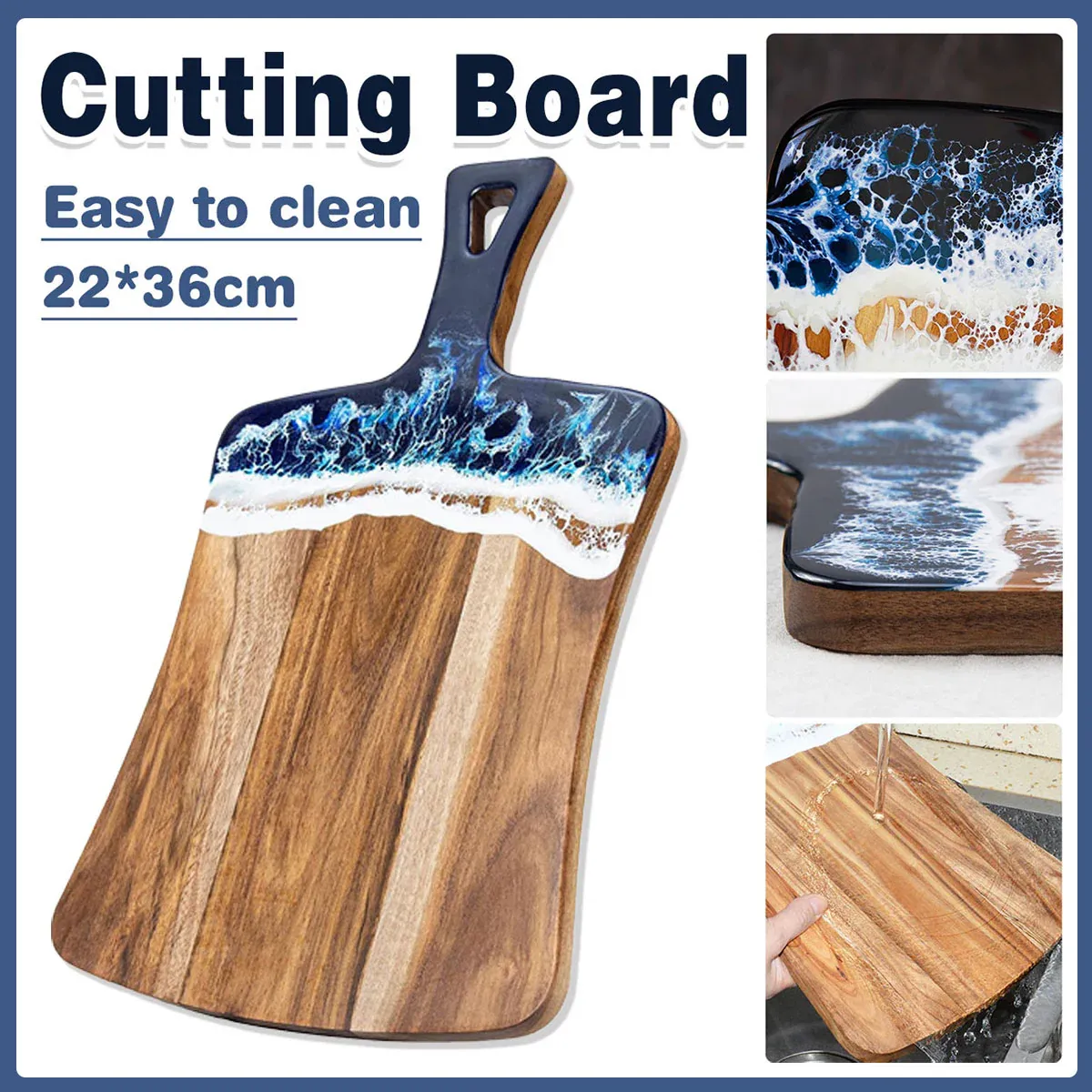 Wave Cutting Board Non Slip Chopping Board Kitchen Household Cutting Board — image 1