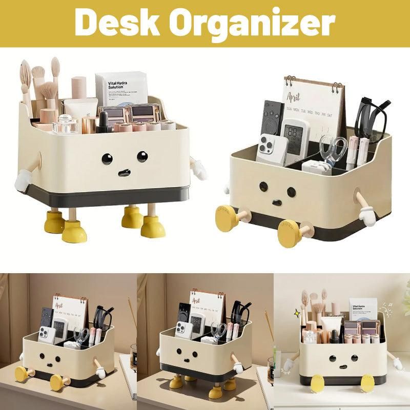 Desktop Organizer Storage Box Household Clutter Compartmentalized Container view 2