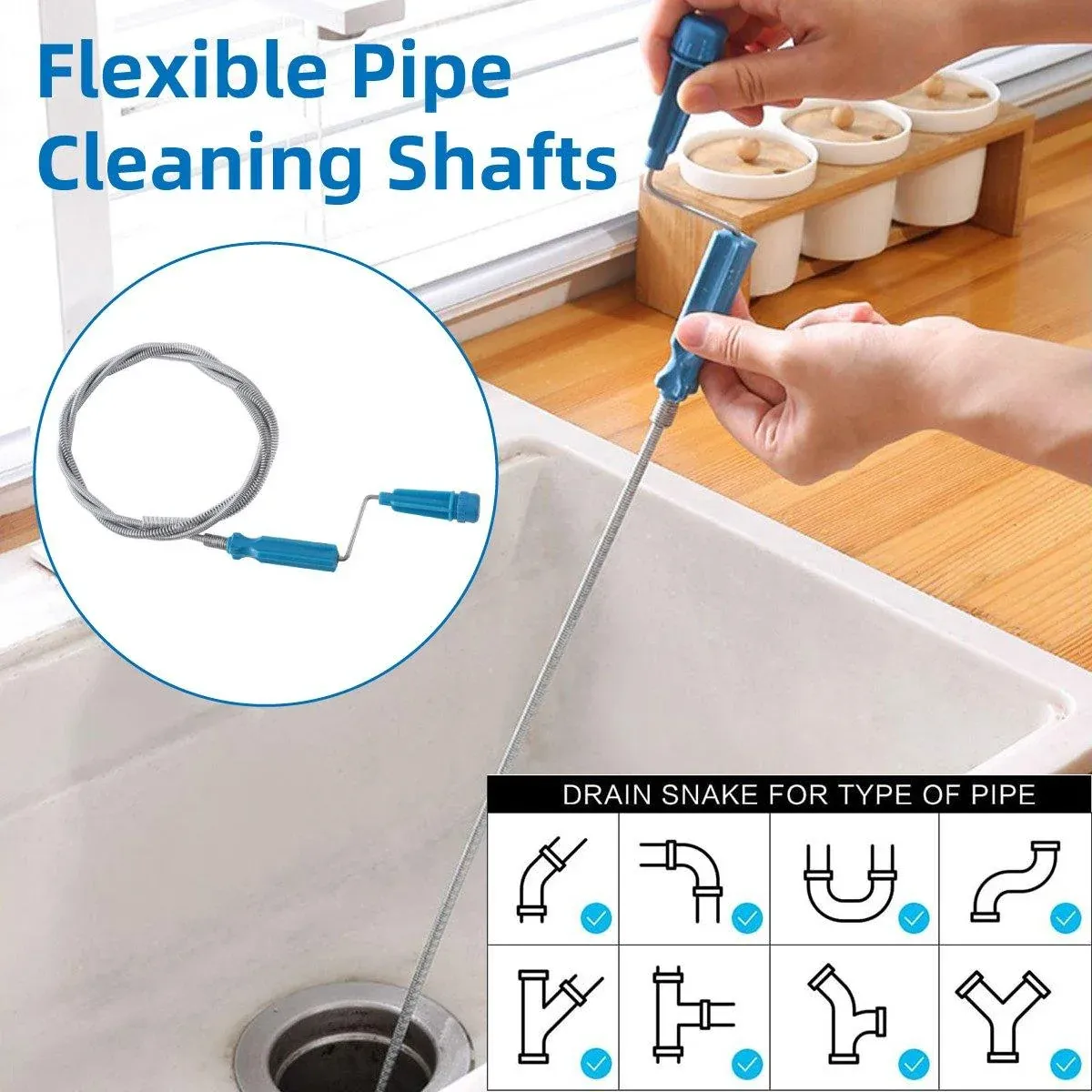 3M Drain Unclogger Multi Functional Pipe Blockage Removal Tool for Plumbing Need view 15