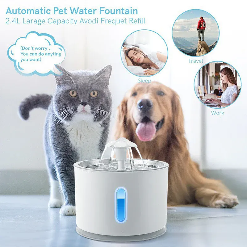 LED Pet Water Fountain 24L Automatic Drinking Dispenser for Cats and Dogs view 8