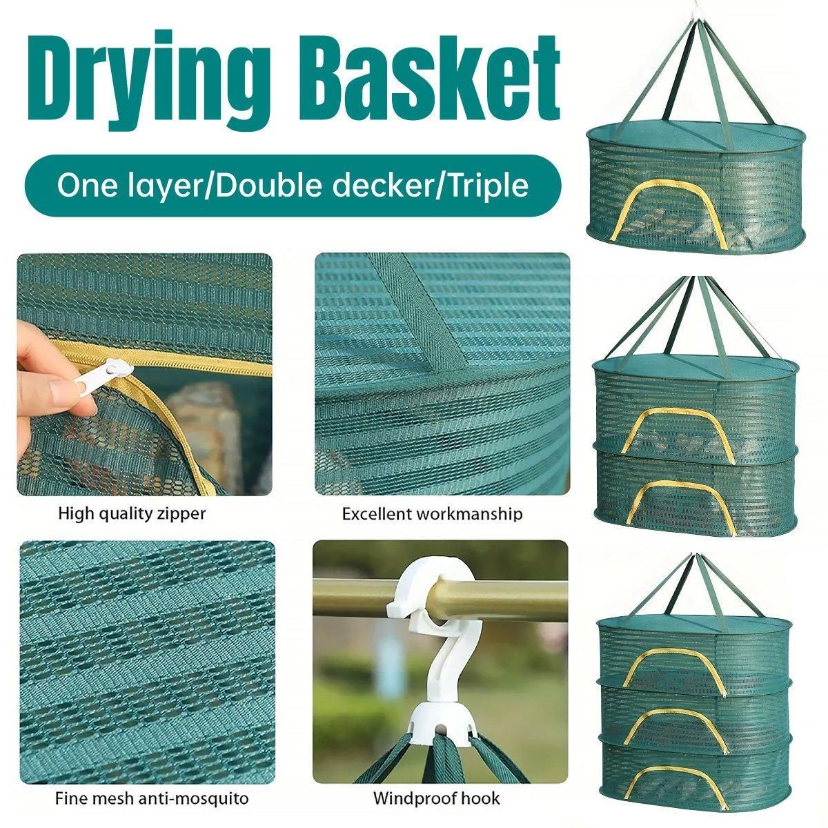 Anti Mosquito Fully Enclosed Drying Net Basket for Fish Vegetables Fruit Herbs view 2