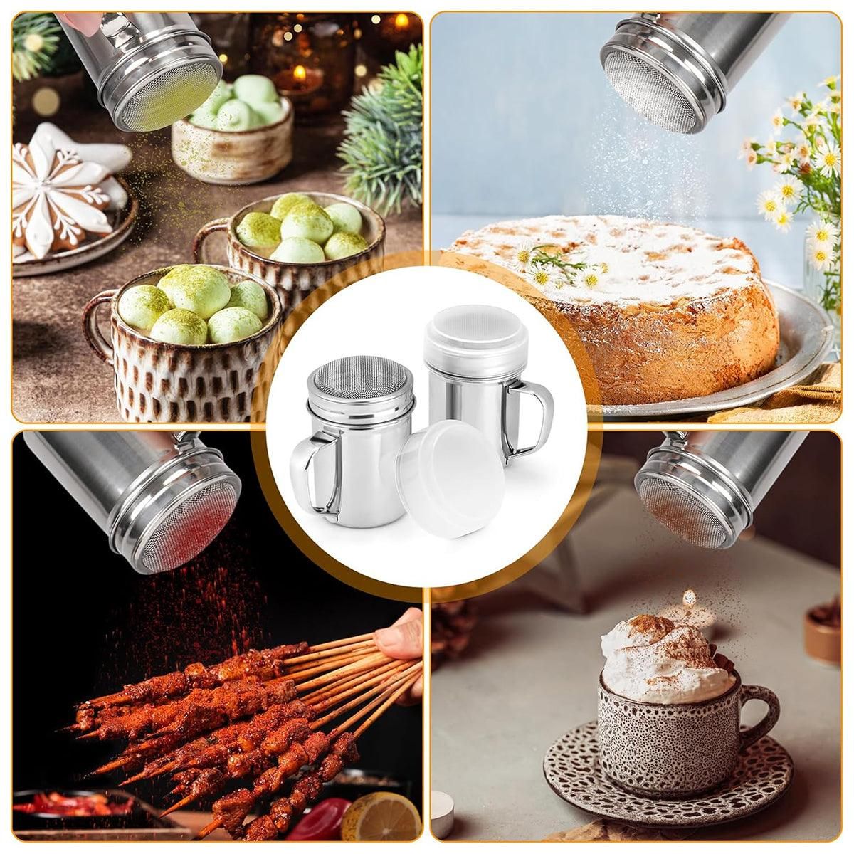 Stainless Steel Powder Shaker Mesh Sugar Flour Dispenser Spice Baking Tool view 4