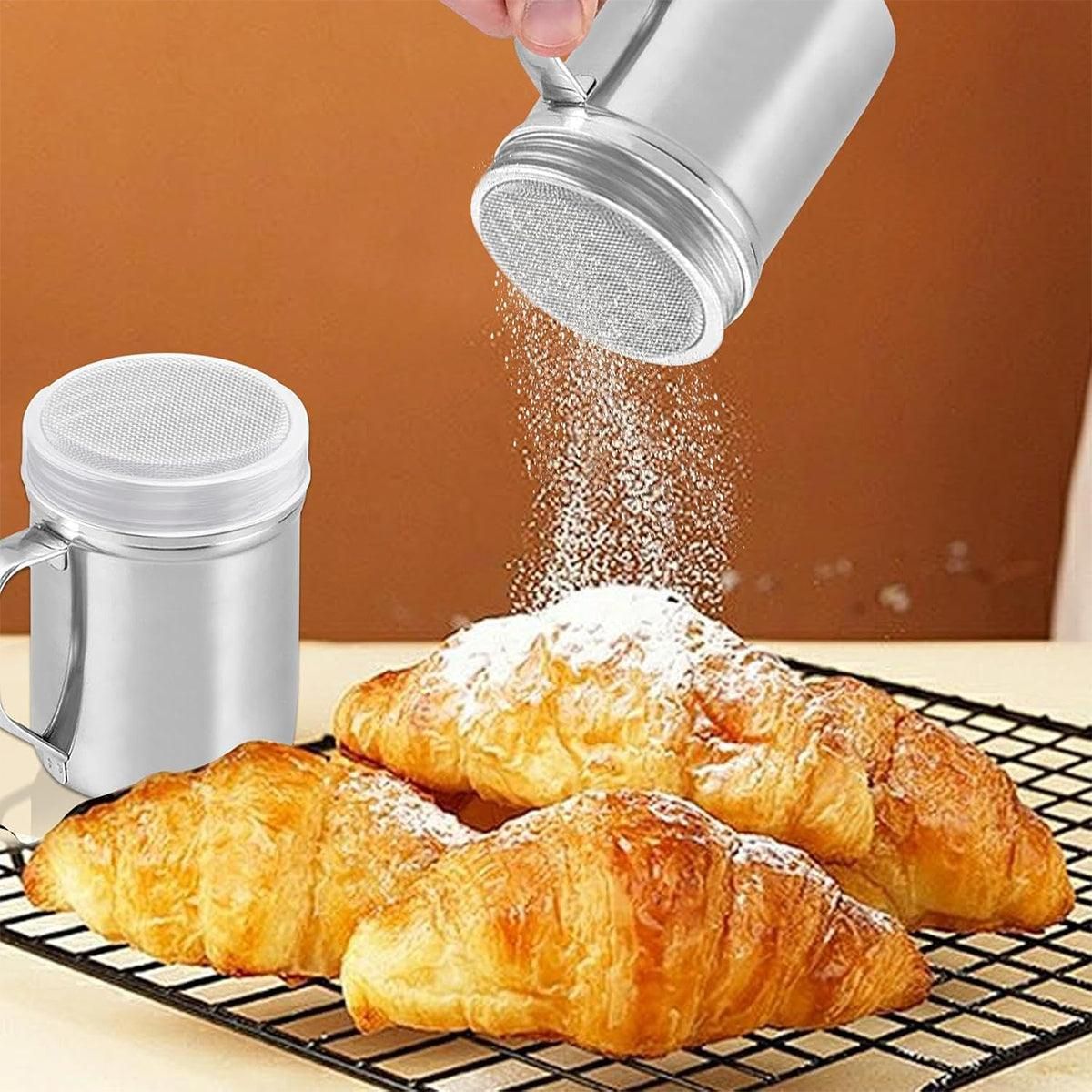 Stainless Steel Powder Shaker Mesh Sugar Flour Dispenser Spice Baking Tool view 6
