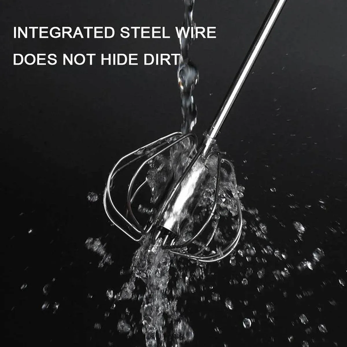 Stainless Steel Semi-Automatic Egg Beater Hand Pressed Kitchen Baking Tool view 8