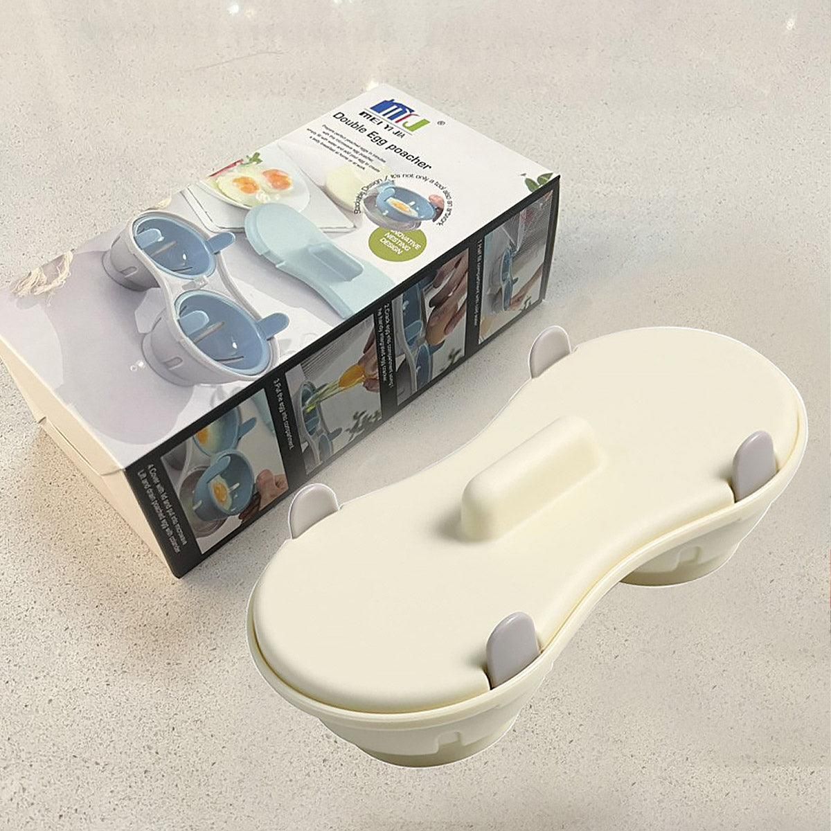 Microwave Egg Steamer With Lid Kitchen Egg Cooker Poacher Steam Box Container view 9