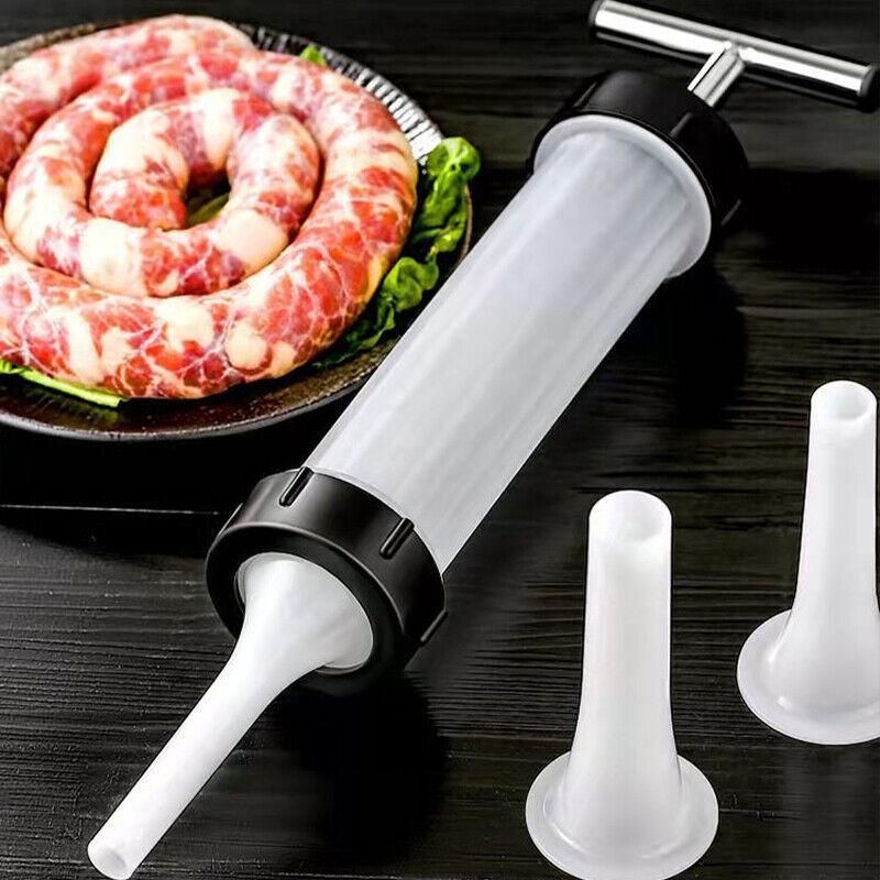 Sausage Machine Meat Filler Stuffer Salami Maker Funnel Hand Operated view 10